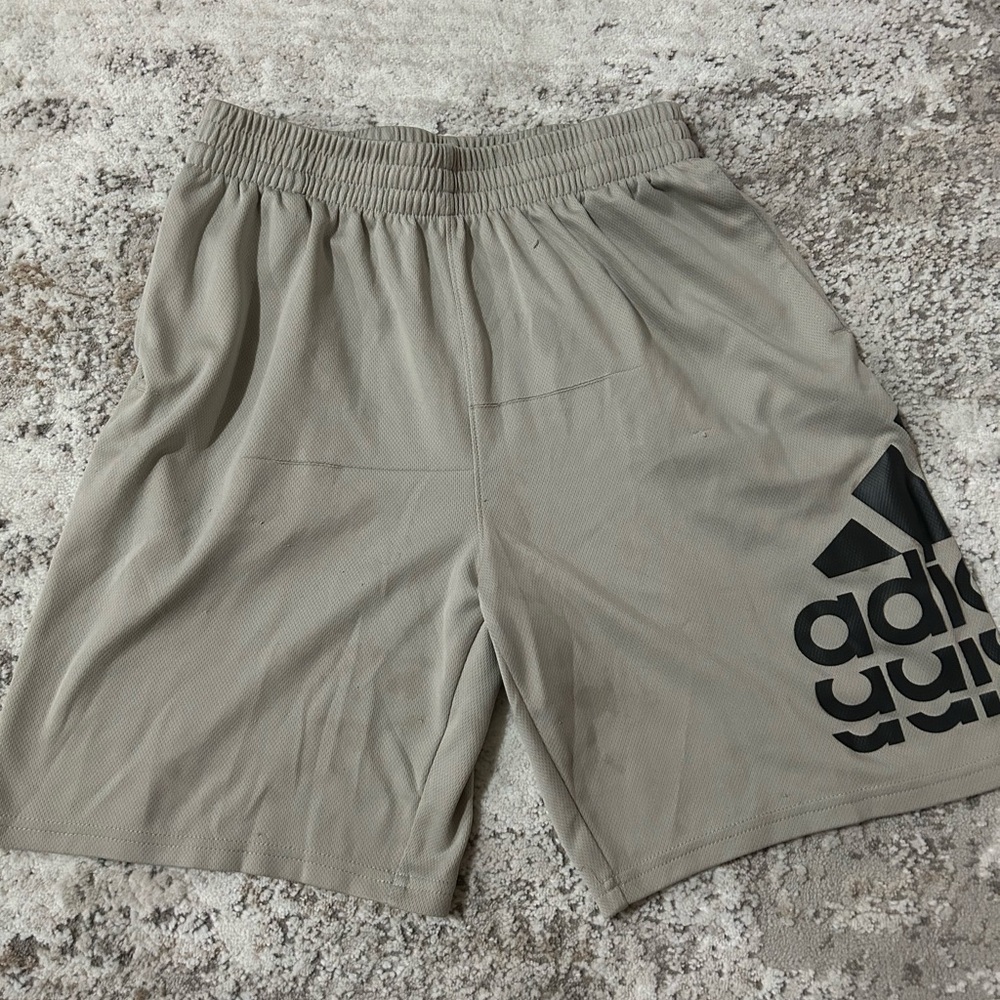 Adidas Boys Tan Athletic Shorts